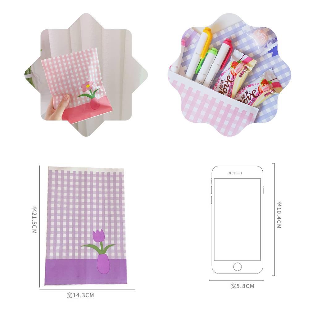 1 Túi Giấy Đựng Quà Họa Tiết Sọc Caro