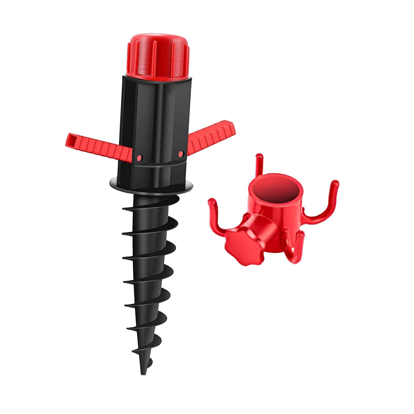 Beach Umbrella Sand Anchor Umbrella Holder Stand Sun Protection Yard Umbrella Anchor with Umbrella Hook for , Heavy Duty Wind, Sand