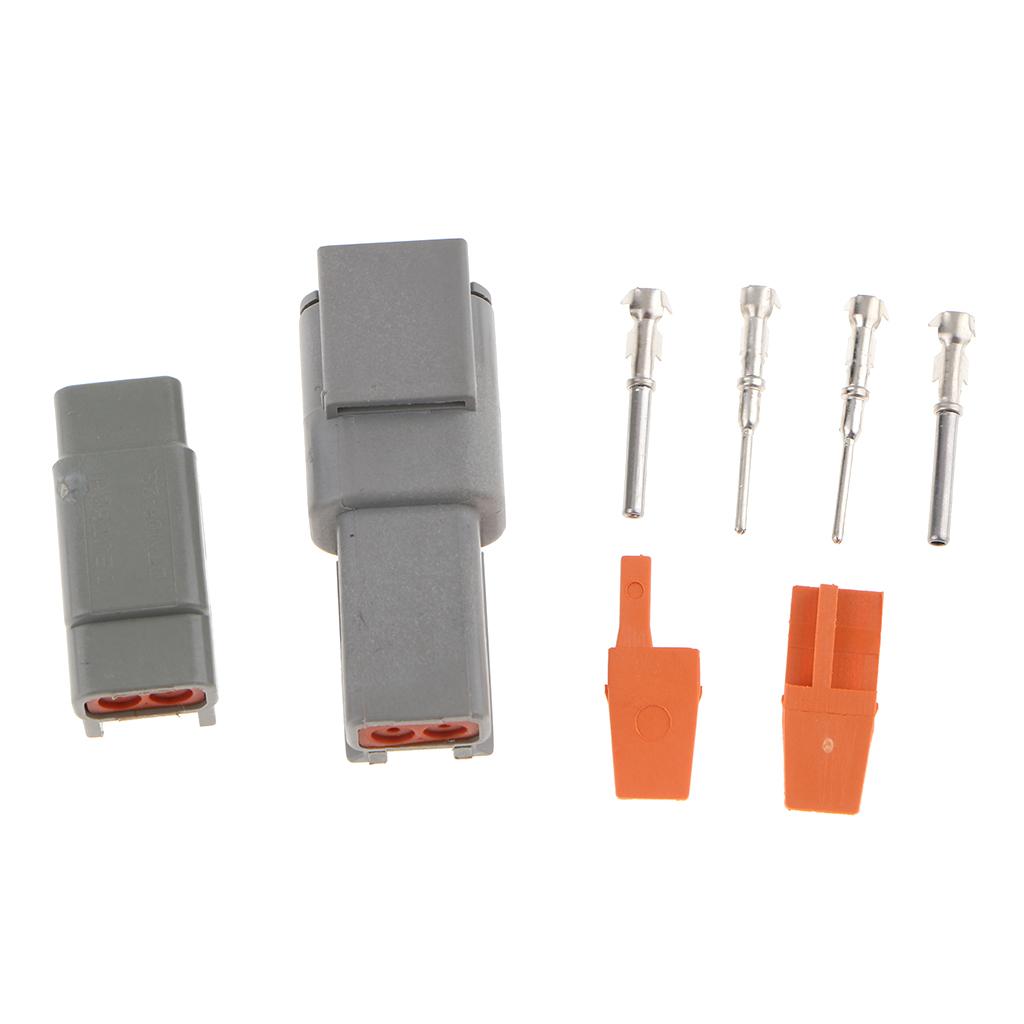 1 Kit 2Pin Way Car Sealed Electrical Wire Connector  and Terminals Kit
