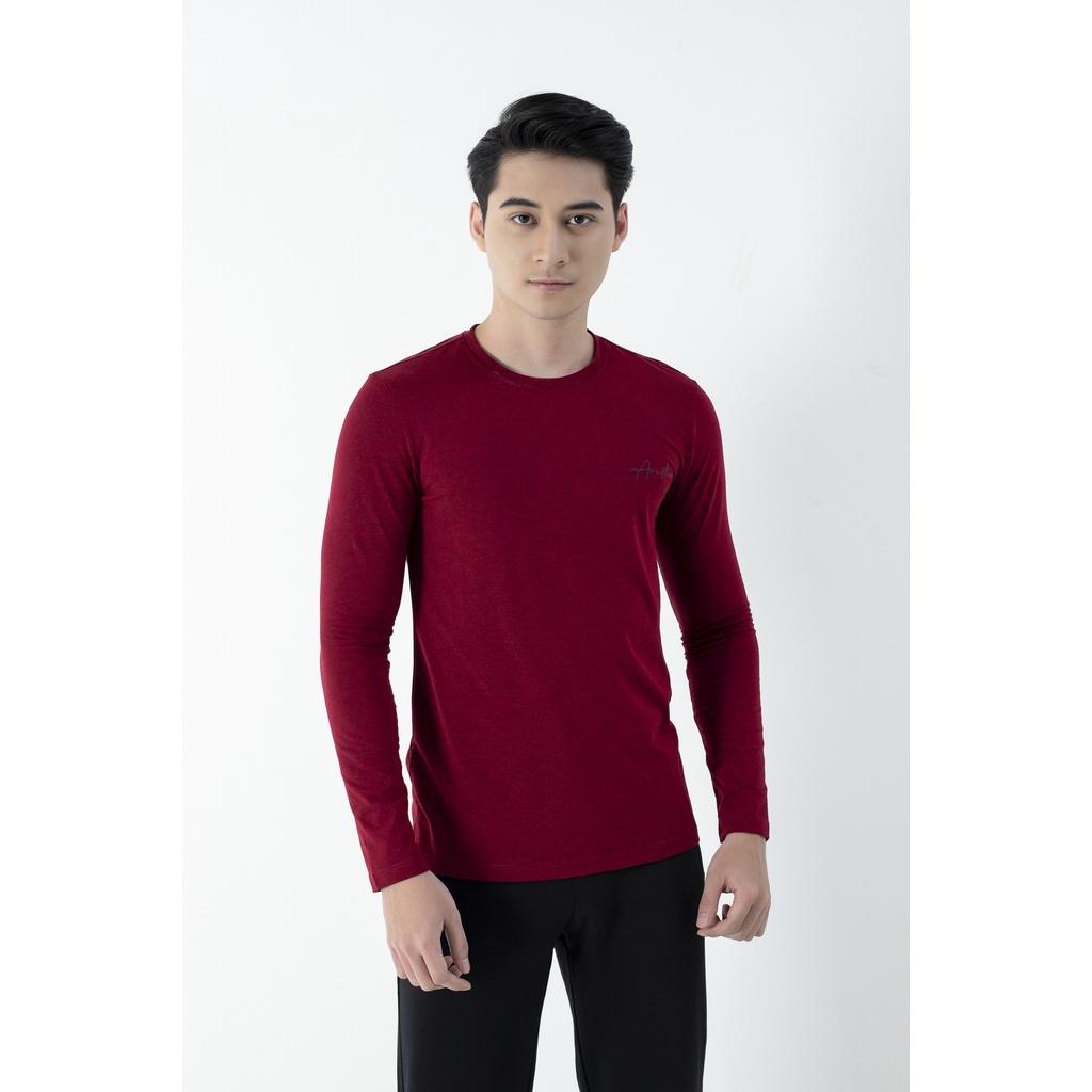 Áo thun nam dài tay ARISTINO phom Slim fit ôm vừa vặn, chất mềm mại, thoáng khí - ALT019W1