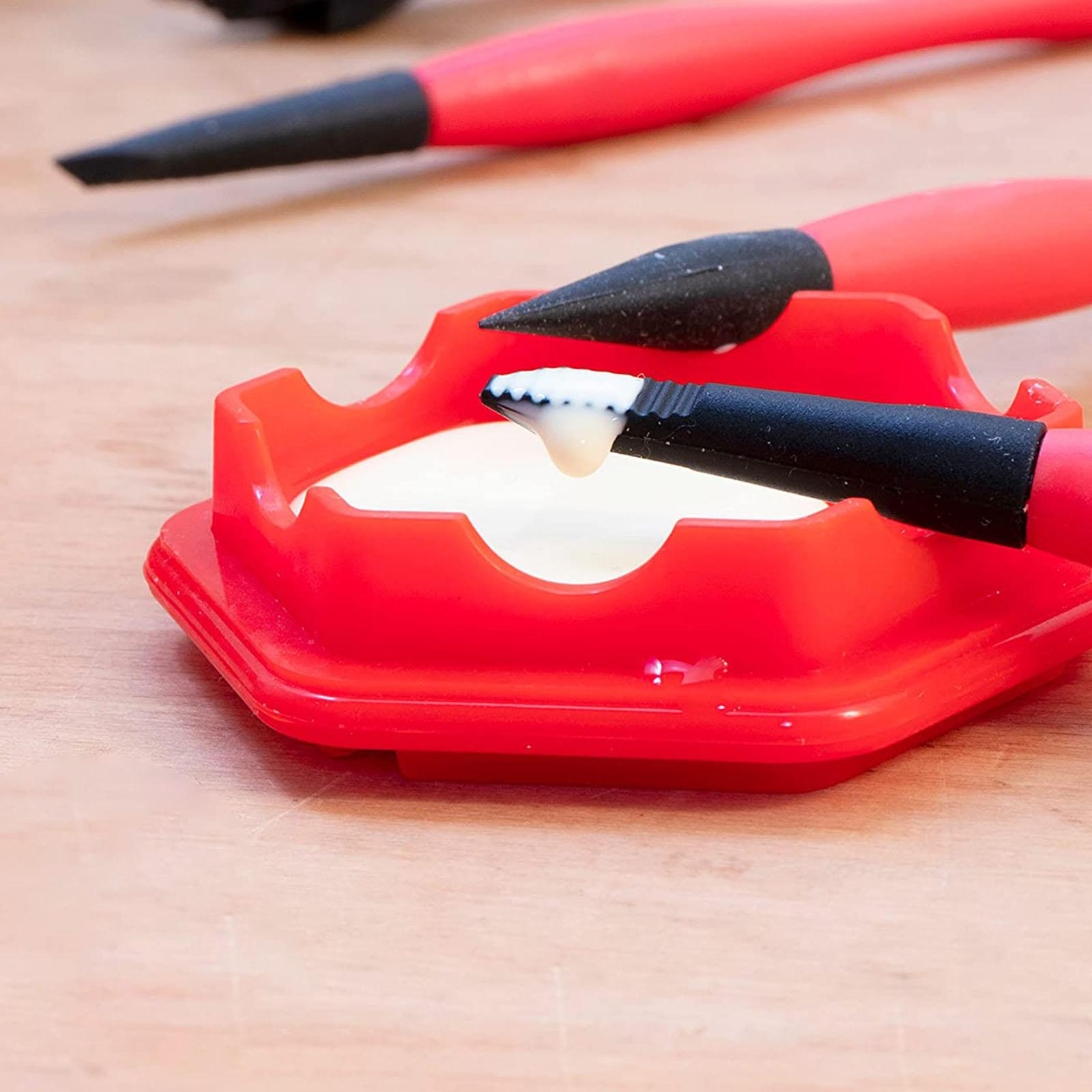 Durable Silicone Glue Kit Glue Tray & Brush DIY Woodworking Crafting Project