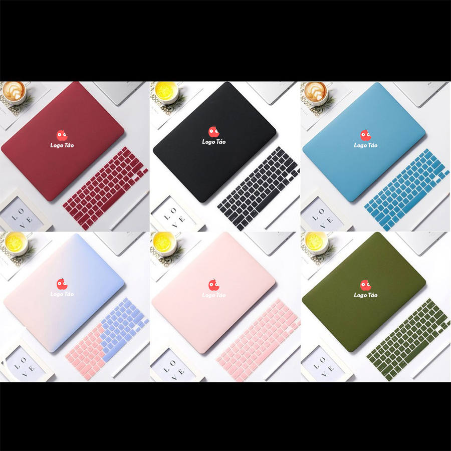 Ốp dành cho  Macbook - Case For  Macbook Nhựa Dẻo Màu Pastel Thanh Lịch - Loại Hở Táo - Combo 2 in 1 Tặng Kèm Phủ Phím Cùng Màu - Full Dòng Máy