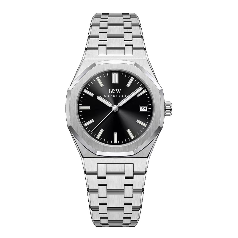 Đồng hồ nữ chính hãng I&amp;W Carnival 55793L-T3 ,Kính sapphire,chống xước ,Chống nước30m,bảo hành chính hãng ,Máy điện tử (pin),dây thép