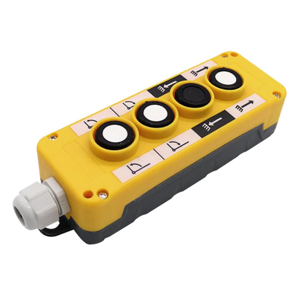 COP4B Crane Button Switch Box Tail Plate Dustproof Rainproof Plastic Yellow