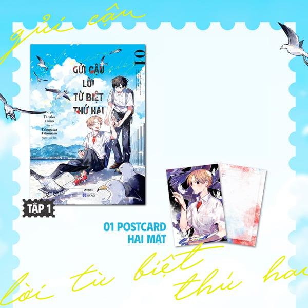 Sách - Gửi Cậu Lời Từ Biệt Thứ Hai - Tập 1 - Tặng Kèm Postcard Hai Mặt