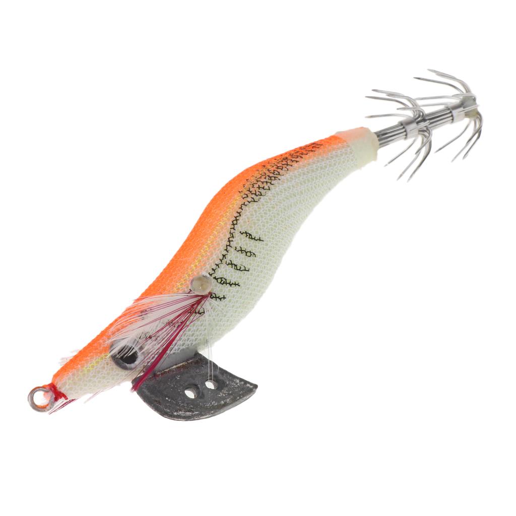 Squid Jigs Fishing Lures Artificial Hard Jig Baits Wood Shrimp Octopus Lure