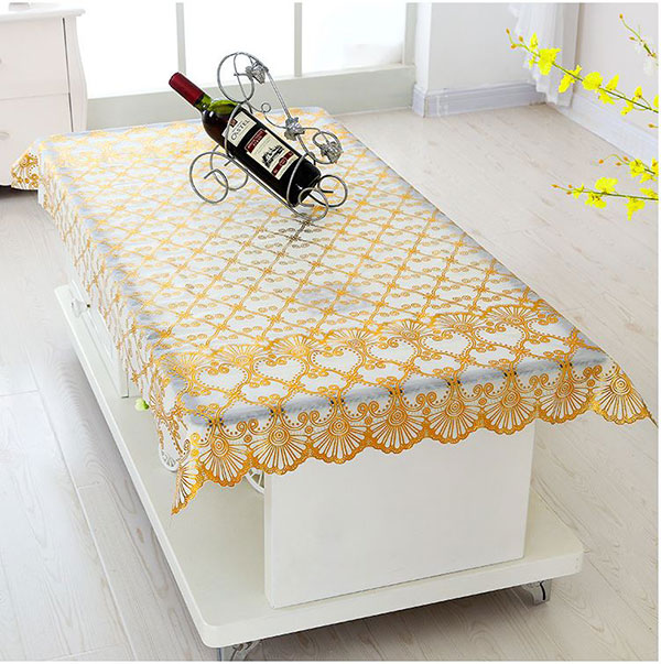 Khăn Trải Bàn 50-60-70cmx1m-1m2-1m4 Nhũ Vàng Chống Thấm Bẩn Sang Trọng
