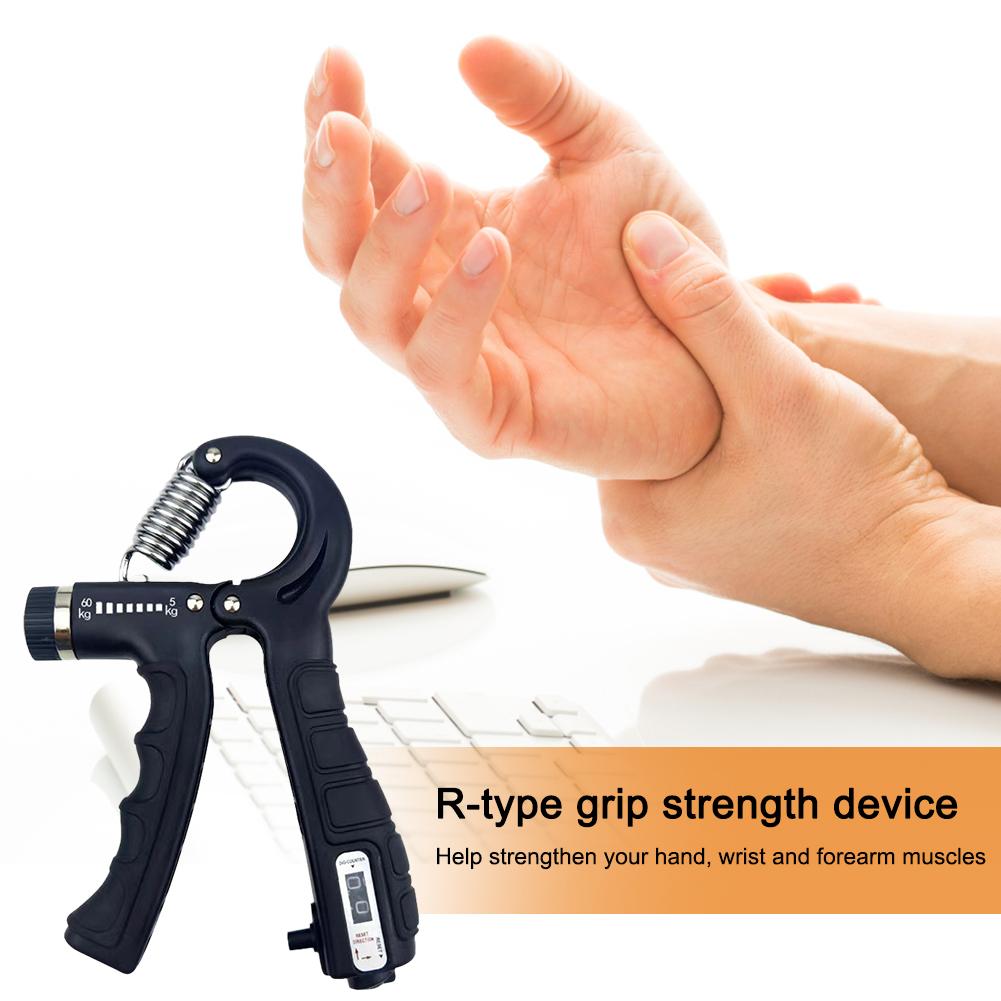 5-60kg điều chỉnh tay tay tay cầm tay Huấn luyện cổ tay Tăng sức mạnh lò xo ngón tay Pinch Mở rộng Mở rộng R-Type Grip Color: Orange1
