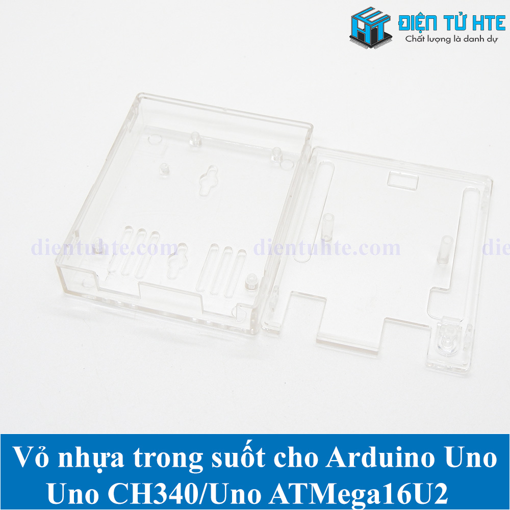 Vỏ hộp bảo vệ cho mạch Arduino Uno R3 nhựa trong suốt