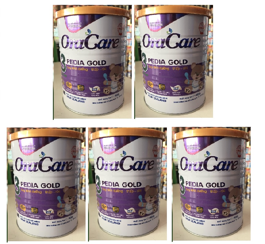 Combo 5 lon Sữa công thức Oracare step 3 lon 400g