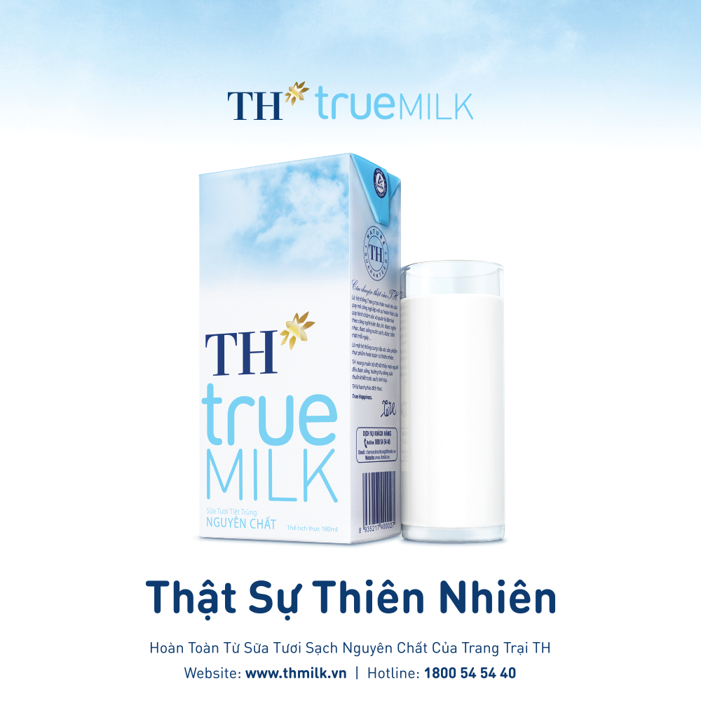 Thùng 48 hộp sữa tươi tiệt trùng có đường TH True Milk 180ml (180ml x 48)