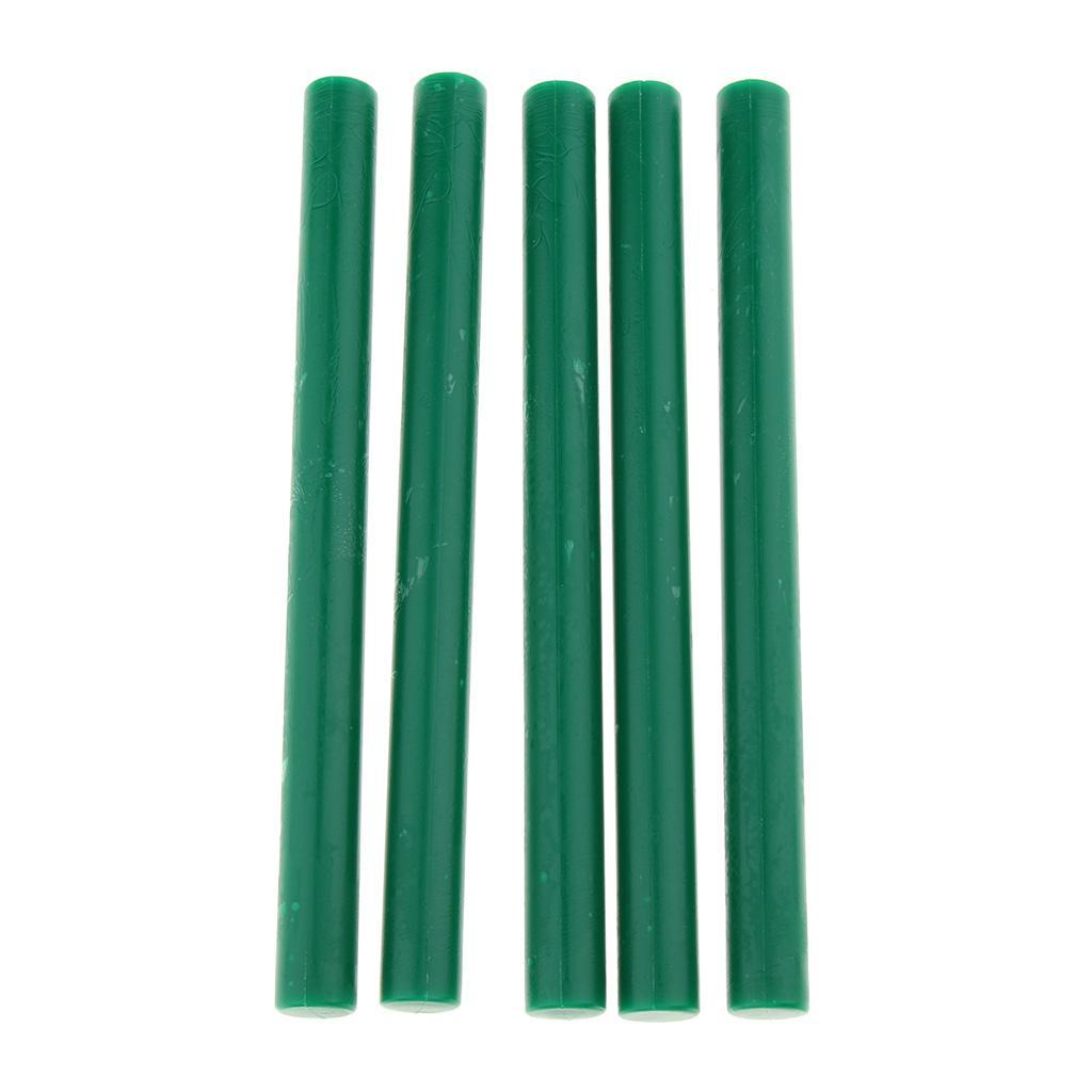 15xVintage Round Sealing Wax Stick Seal Stamp Glue for Wedding Party Green