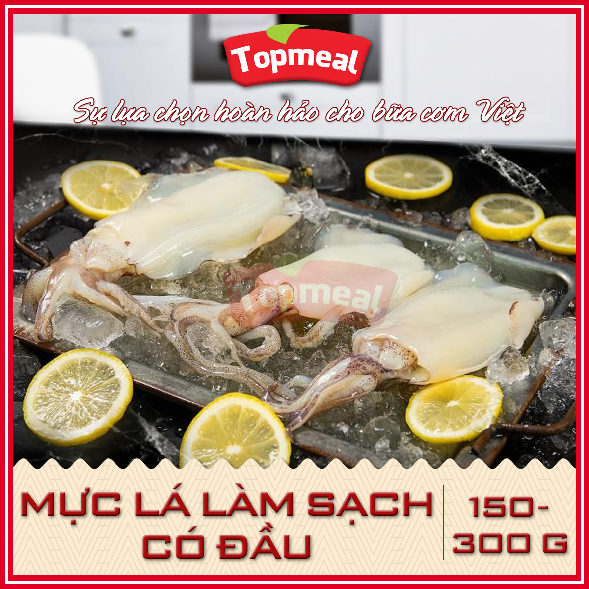 HCM - Mực lá làm sạch có đầu (150 - 300g)- Thích hợp với các món hấp, xào, rim, nướng,... - [Giao nhanh TPHCM]