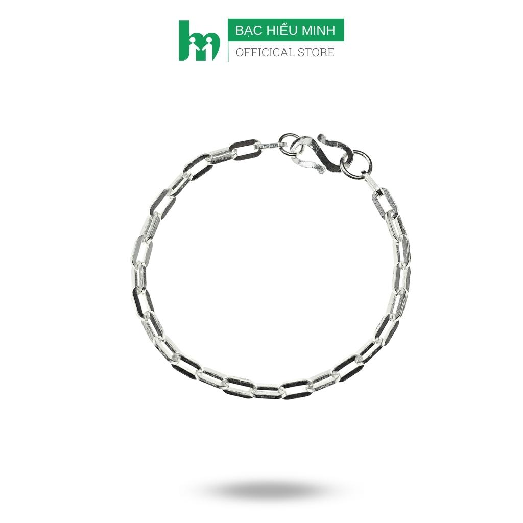 Lắc Tay Bé Yêu Bạc Ta Kiểu Móc Xích Đơn Giản Bạc Hiểu Minh LTE022A