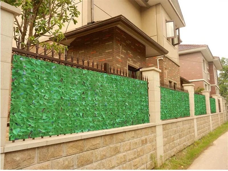 Hàng rào lá xanh nhân tạo - Tấm lá vạn niên thanh 1m*3m trang trí nhà cửa ban công - Cây giả, hoa lụa Decor trang trí nhà cửa
