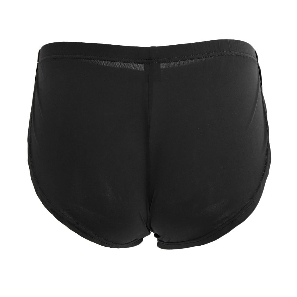 Soft Comfy Mens Side Split Solid Briefs Bulge Pouch Boxers Low Rise Sports Home Underwear Panties