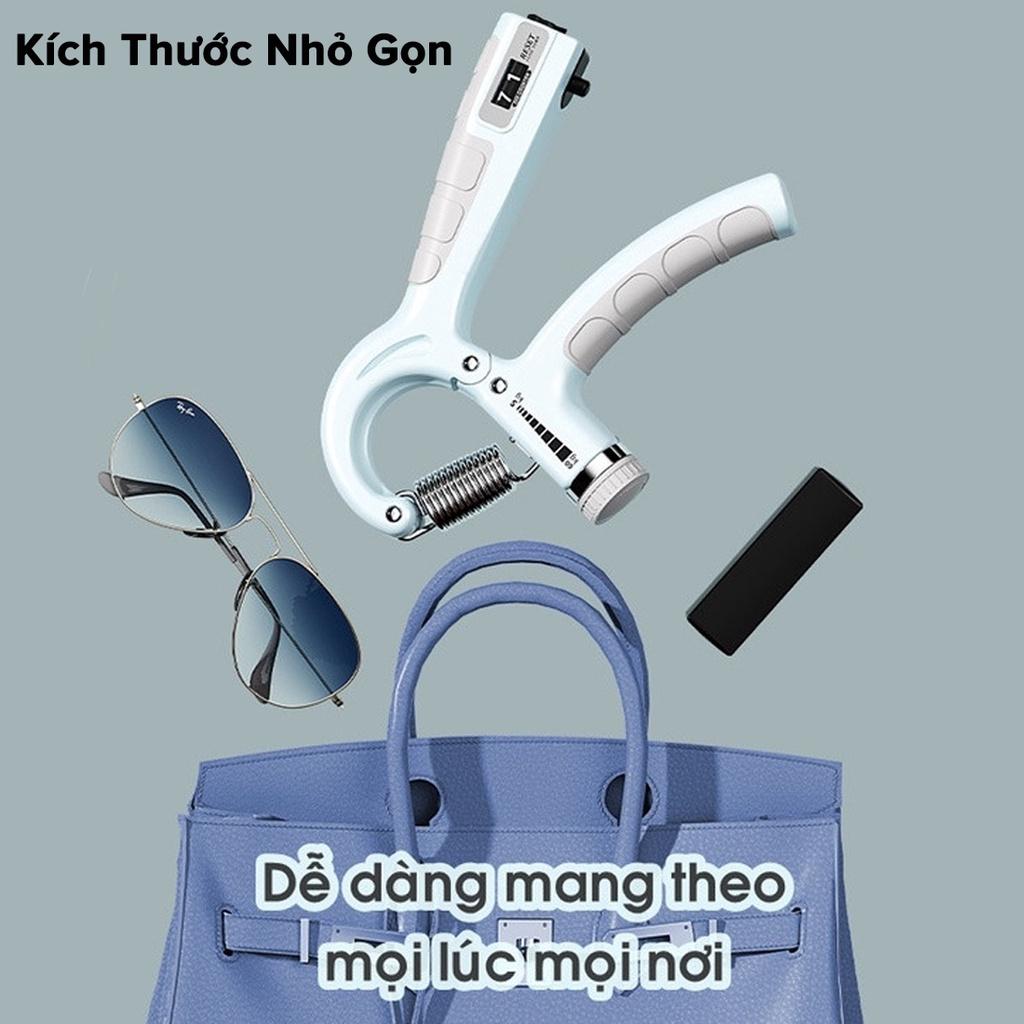 Kìm Bóp Tay ECO Chữ R Dụng Cụ Tập Gym Lực Cơ Tay Tại Nhà Điều Chỉnh Lực Từ 5 - 60kg Có Đếm Số Tự Động Chính Hãng Amalife