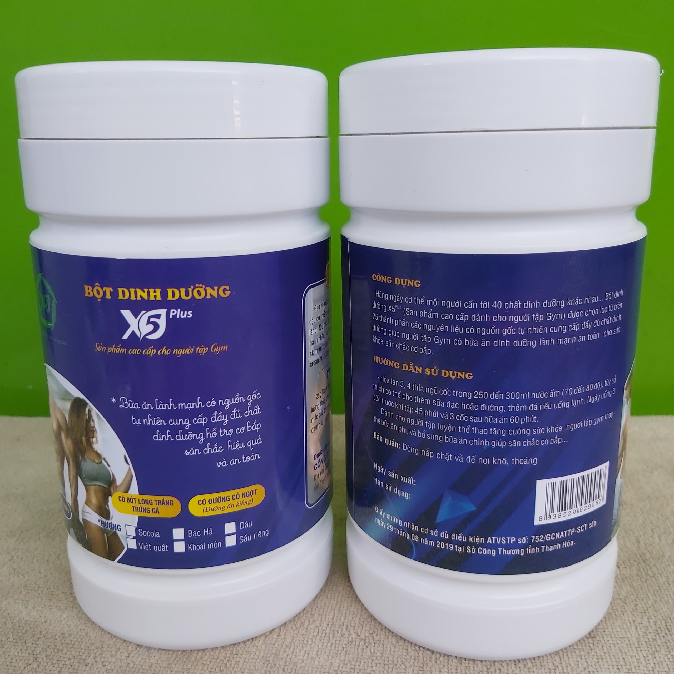Combo 4 hộp bột ngũ cốc dinh dưỡng X5 dành cho người tập gym có whey, đạm đậu nành, Giúp Tăng Cơ, Giảm Mỡ