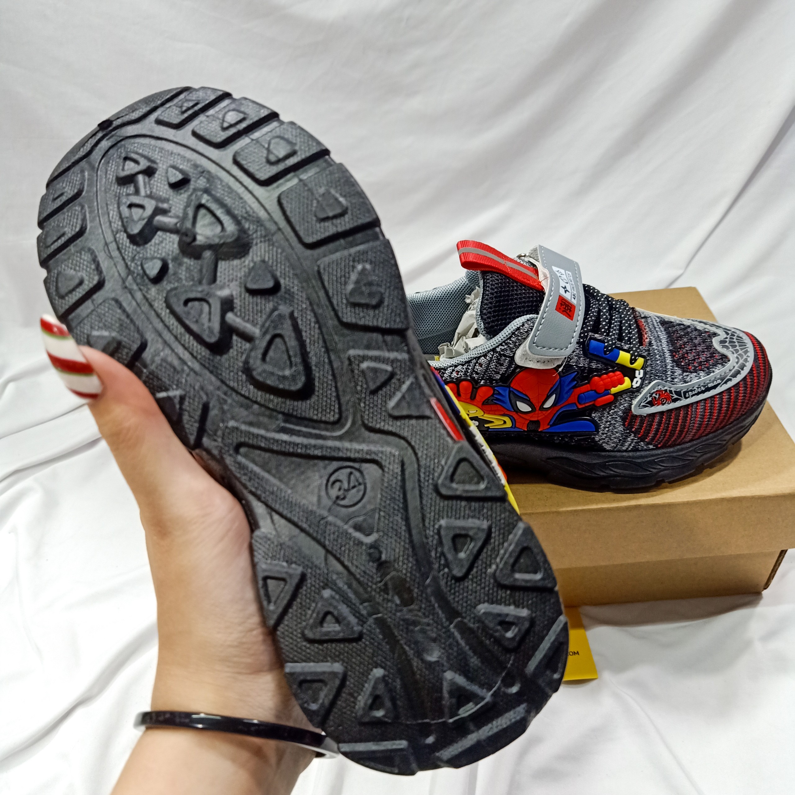 Giày Thể Thao Em Bé Trai Siêu Nhân Nhện Spider Man Màu Đen Duy Nhật Store Sang Uzzang Đẹp Êm Sneaker Bata Trend Size Lớn
