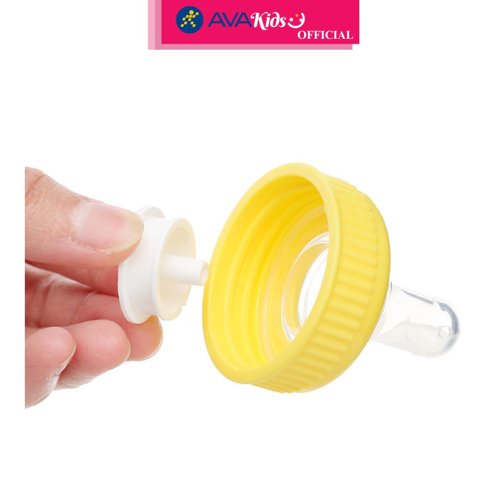 Bình sữa nhựa PP Pigeon cổ hẹp 120 ml - Hình khỉ (từ 4.5 tháng) - Hàng Chính Hãng