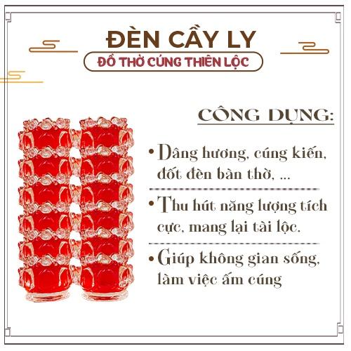 Đèn Cầy Ly Cúng Sen Nhỏ Cao 6cm Cháy Liên Tục 10 Tiếng Đồ Thờ Cúng Thiên Lộc - Hộp 12 Ly