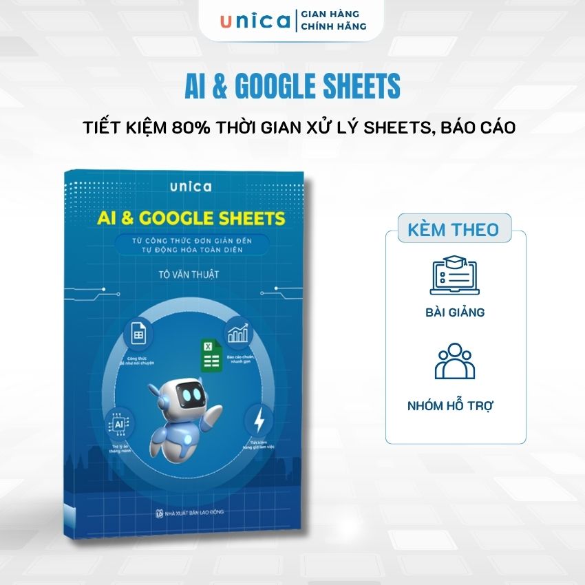 Sách Sổ tay AI &amp; Google sheets - Từ công thức đơn giản đến tự động hóa toàn diện