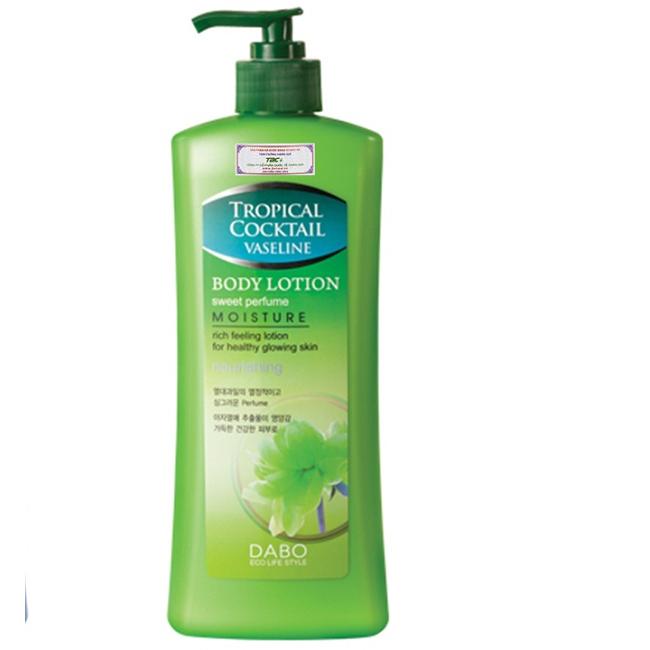 Sữa dưỡng thể thảo dược hương nước hoa Dabo Body Lotion Tropical Cocktail Hàn quốc ( 500ml) XANH LÁ- HÀNG CHÍNH HÃNG