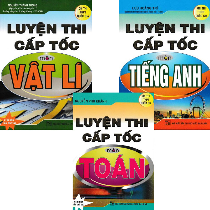 Combo Luyện Thi Cấp Tốc Môn Toán - Vật Lí - Anh Văn