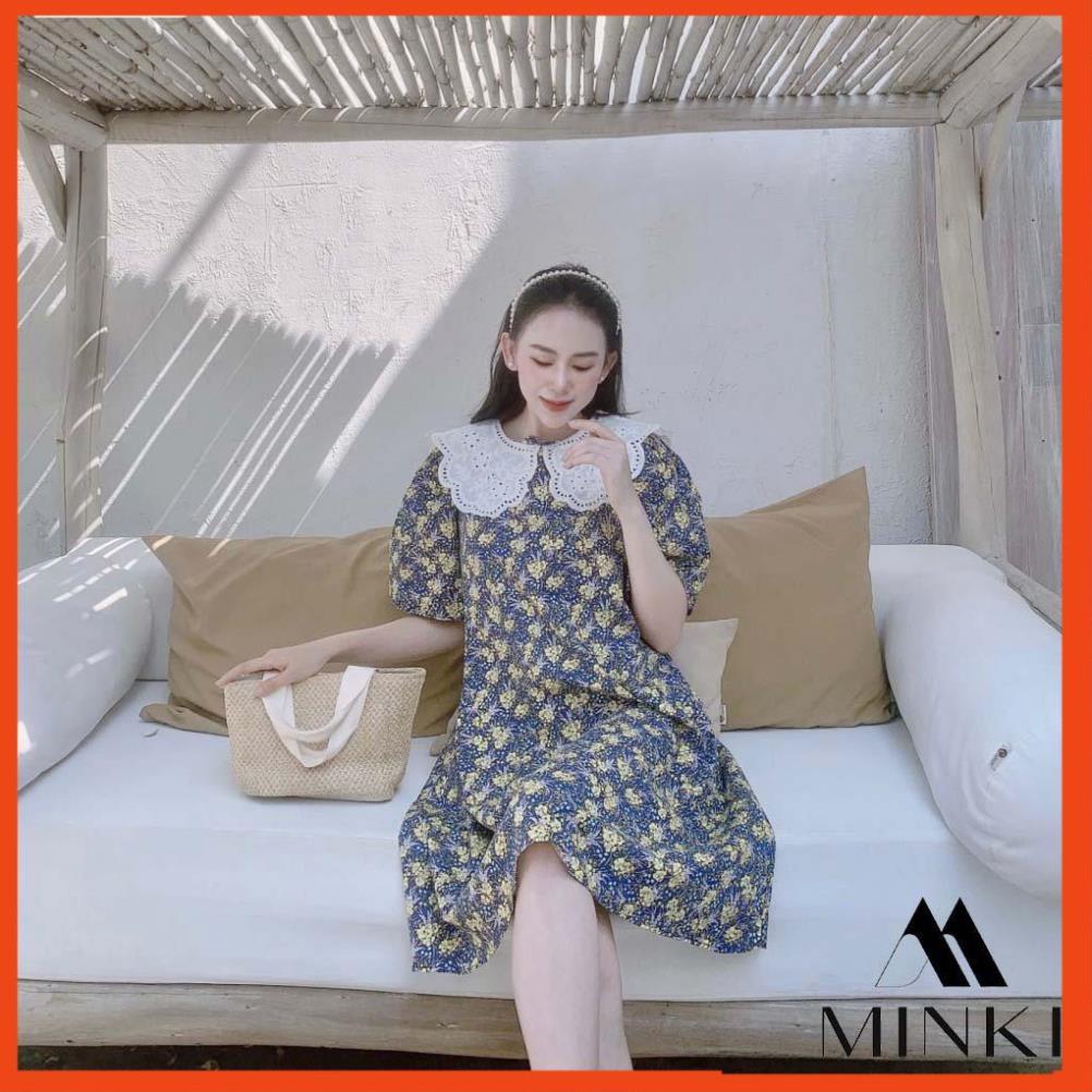 ĐẦM SUÔNG HOA CỔ REN - CHẤT LIỆU THÔ TƠ NHẬP KHẨU - MÀU SẮC HOA HỒNG/VÀNG/XANH _HOT