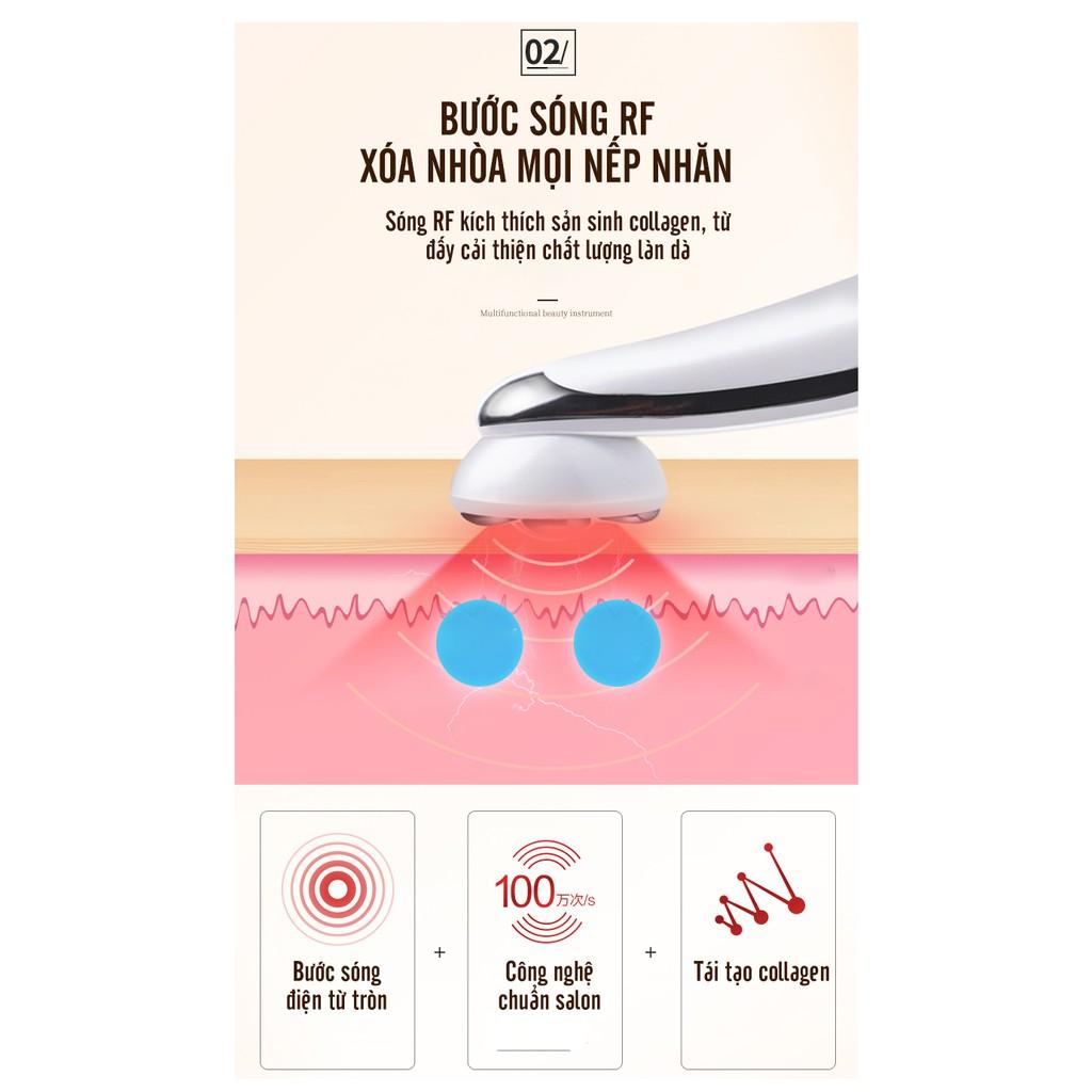 Máy Điện Di Tinh Chất K-SKIN Công Nghệ EMS &amp; RF Kết Hợp Ánh Sáng Sinh Học Giúp Tái Tạo Collagen, Chống Lão Hóa Da - Hàng Chính Hãng