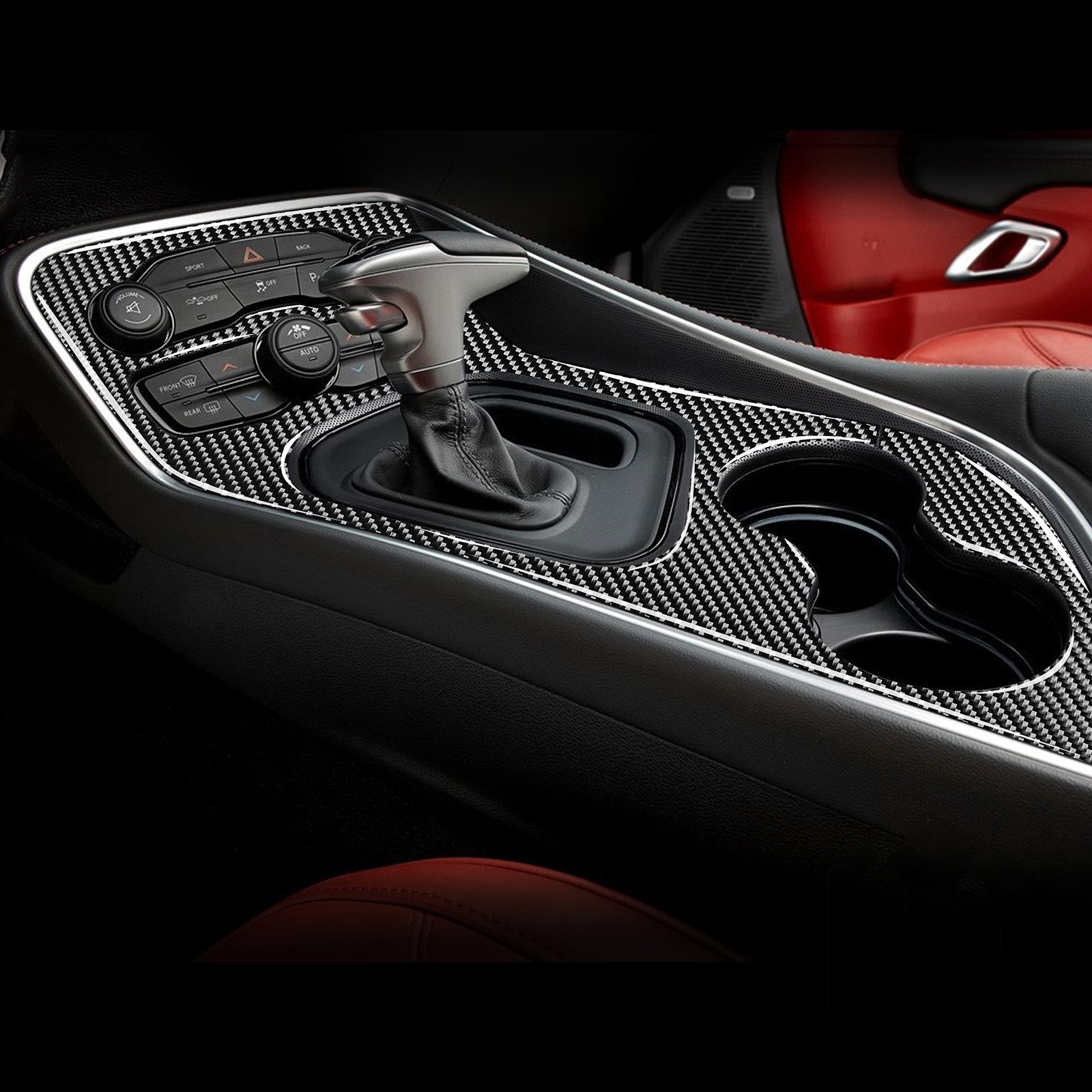 center Console Gear Panel cover Carbon Fiber Spare Parts