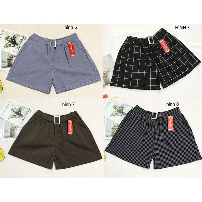 Quần đùi nữ freesize từ 45-50kg quần sọt nữ vải kaki thun - QU17