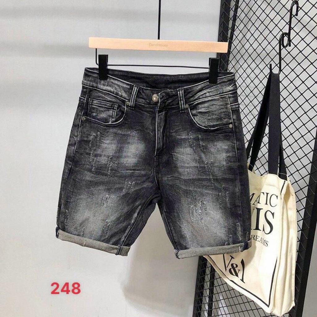 Quần short jean nam dáng ôm co giãn cao cấp - TCS210