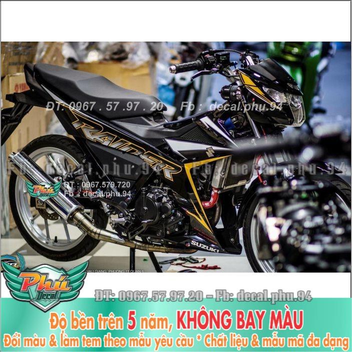 Tem rời Raider Vàng đen Crom -1