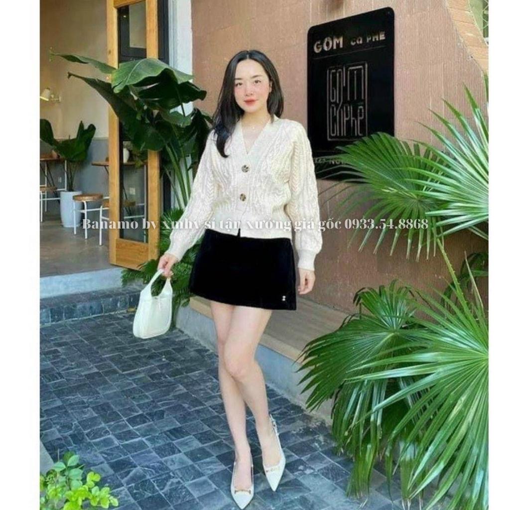Chân váy thêu con ong cạp lưng cao dáng chữ A kiểu xòe phồng siêu đẹp thơi trang váy thêu ong 5345