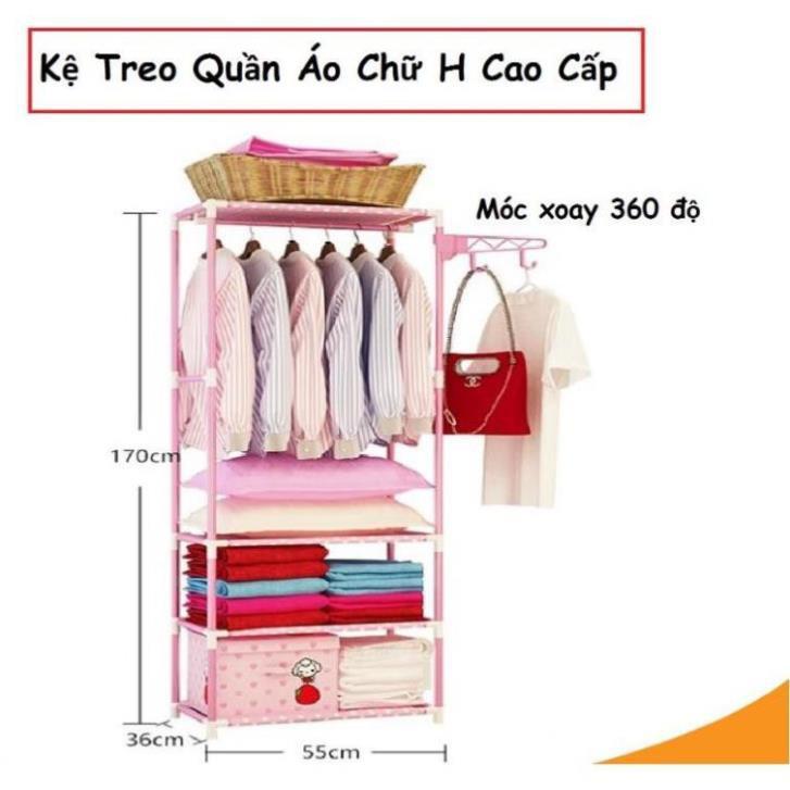 Kệ treo quần áo đa năng hình chữ H siêu tiện ích