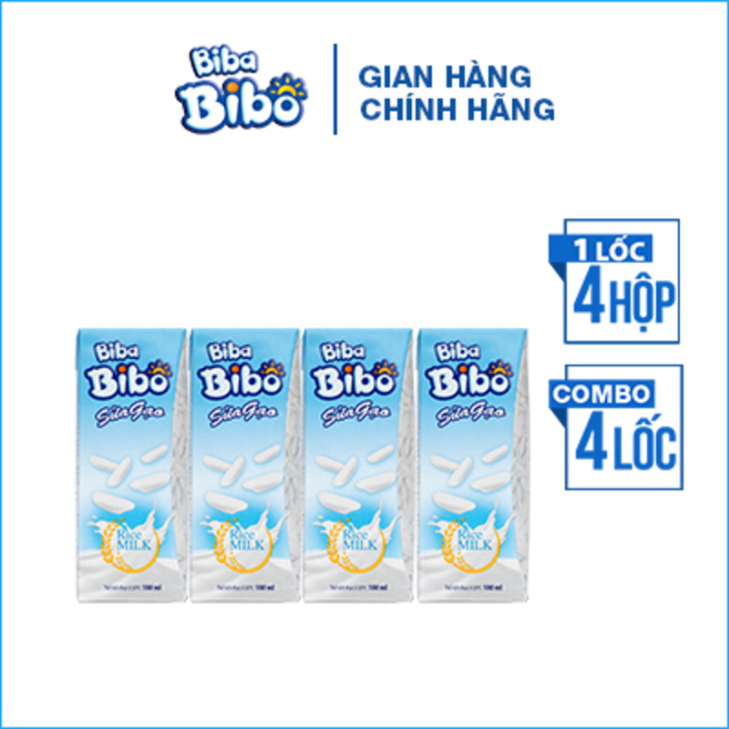 [Combo (16) hộp giấy 180ml] Bibabibo sữa Gạo từ gạo ST25 ngon nhất thế giới, sữa hạt, sữa thực vật, tốt cho da, miễn dịch, giảm cân, tim mạch