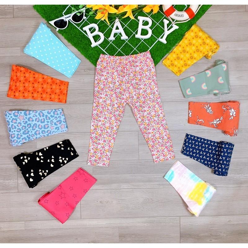 Quần Legging Cho Bé Gái vải xuất dư 100% cotton loại chuẩn xịn 9-40kg