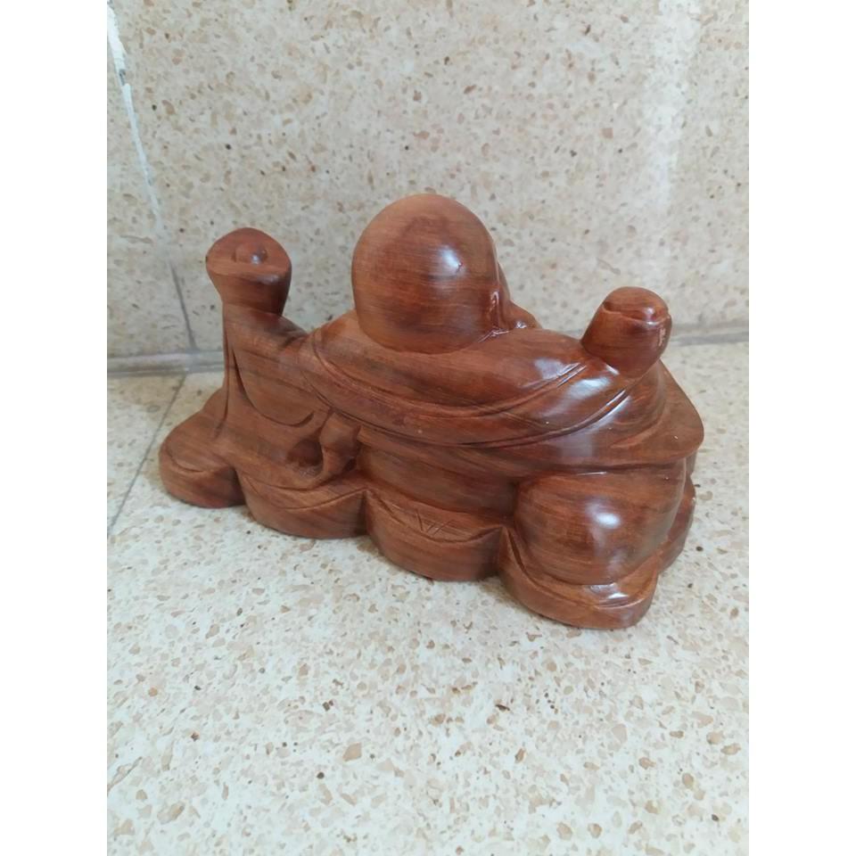 Tượng phật - di lạc gỗ bách sanh kích thước 16cmx9cmx9cm