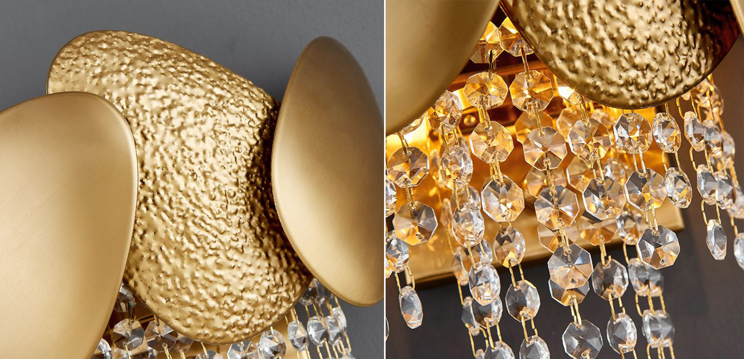 Đèn tường CAKEN pha lê độc đáo trang trí nội thất hiện đại, sang trọng - kèm bóng LED chuyên dụng.