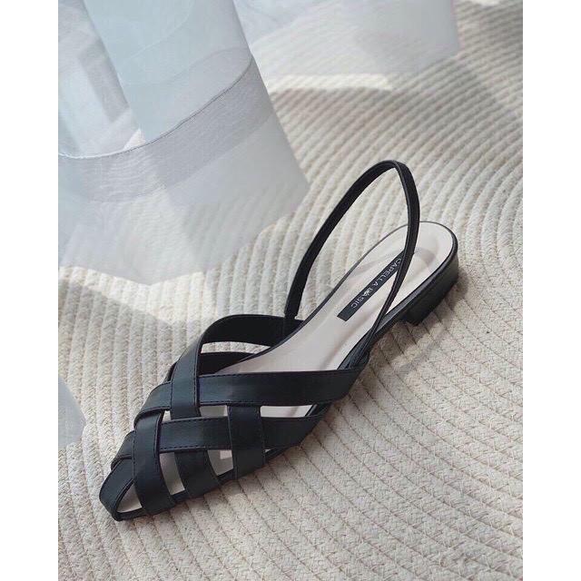 Dép nữ- giày nữ đan dây thoáng khí êm chân gót 2cm