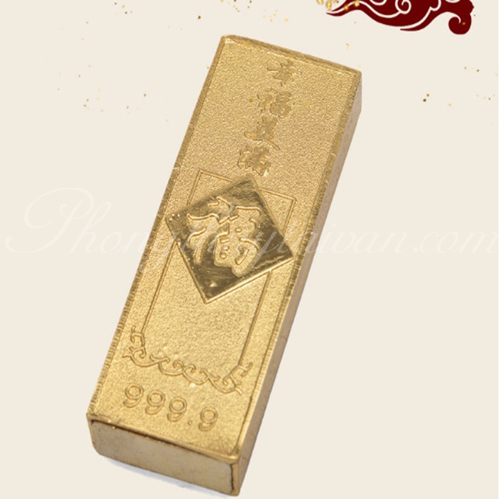 Thỏi vàng 5 thanh/hộp 2.2cm chiêu lộc