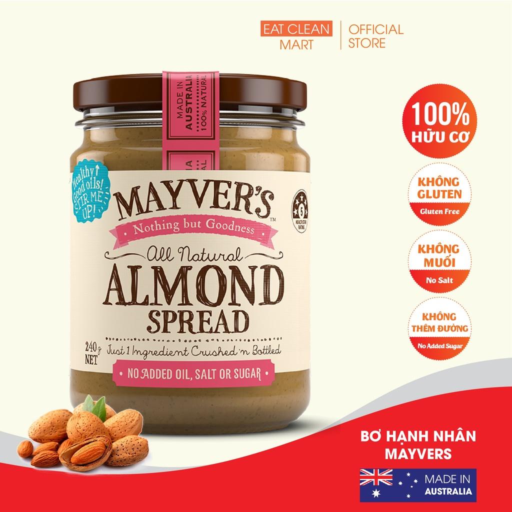 Bơ Hạnh Nhân Mayvers - Mayver's All Natural Almond Spread - Hủ 240g