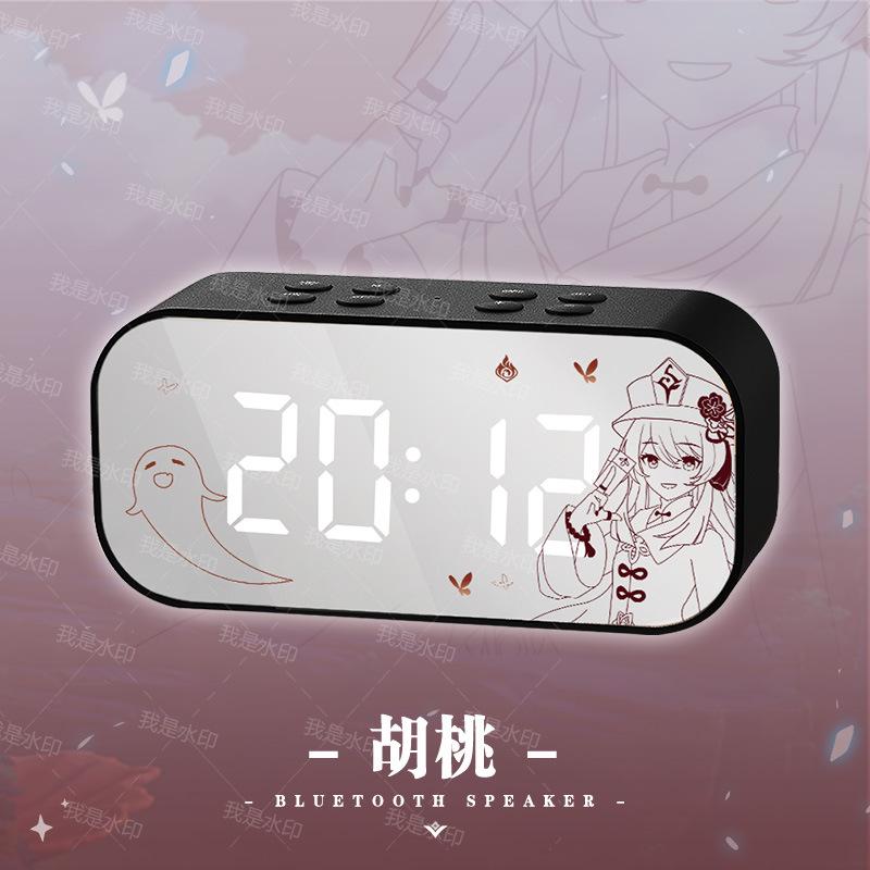 Genshin Impact Beelzebul Tartaglia Bluetooth Loa báo thức Đồng hồ báo thức USB 5.0 Subwwofer mp3 Music Music Sound Cột cho PC Điện thoại màu: A