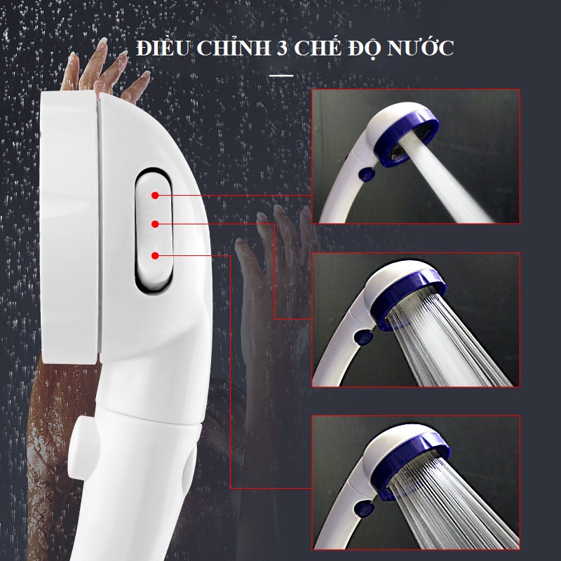 Vòi Sen 3 Tăng Áp 3 Chế Độ Chống Ăn Mòn, Chịu Nhiệt Tốt S.3A