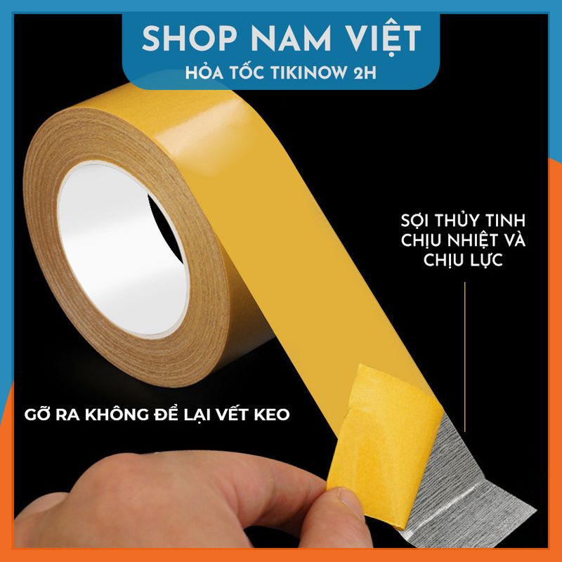 Keo 2 Mặt Sợi Thủy Tinh Cường Lực Dán Thảm Trải Sàn, Keo Chống Nước, Không Để Vết Keo