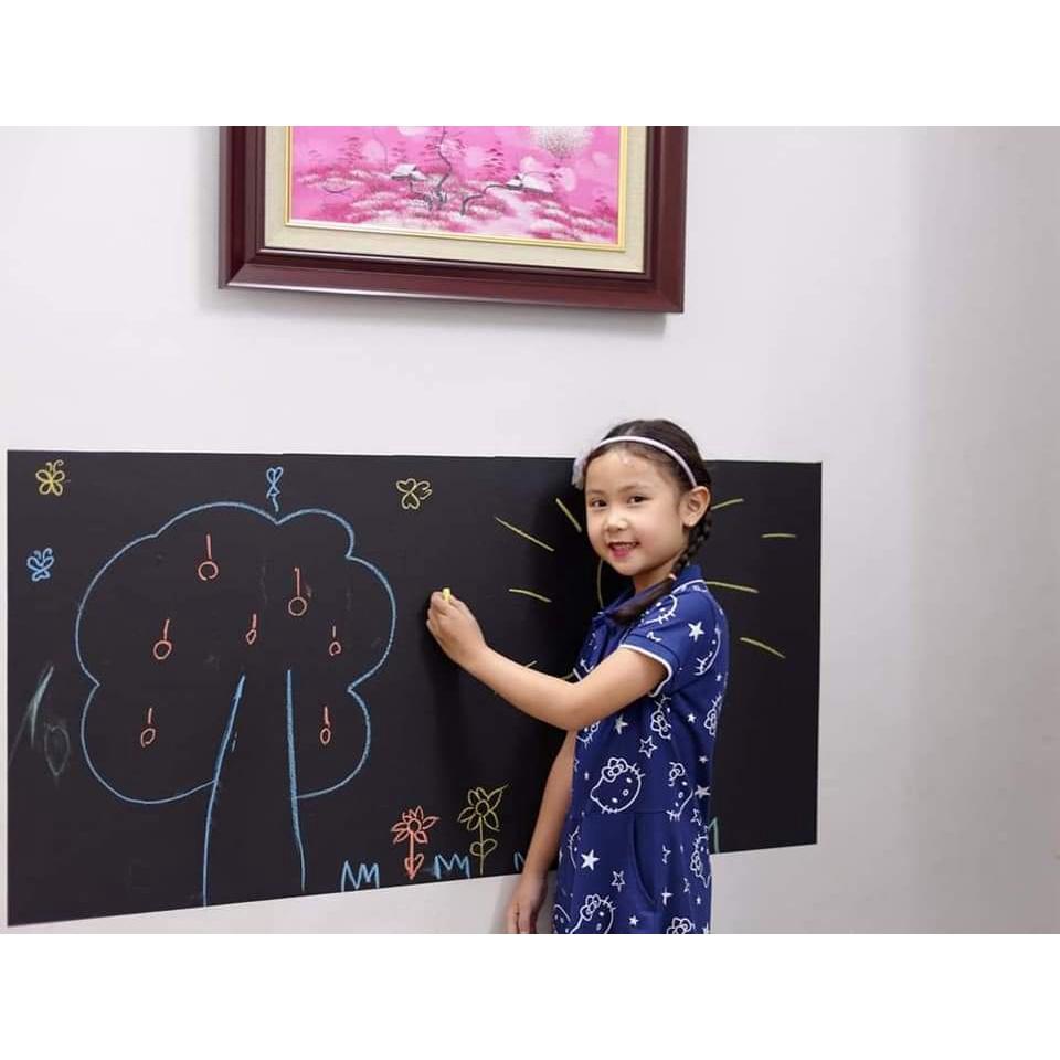 BẢNG DÁN TƯỜNG THÔNG MINH KHỔ LỚN TẶNG BÚT LÔNG VIẾT BẢNG/PHẤN, BẢNG ĐEN