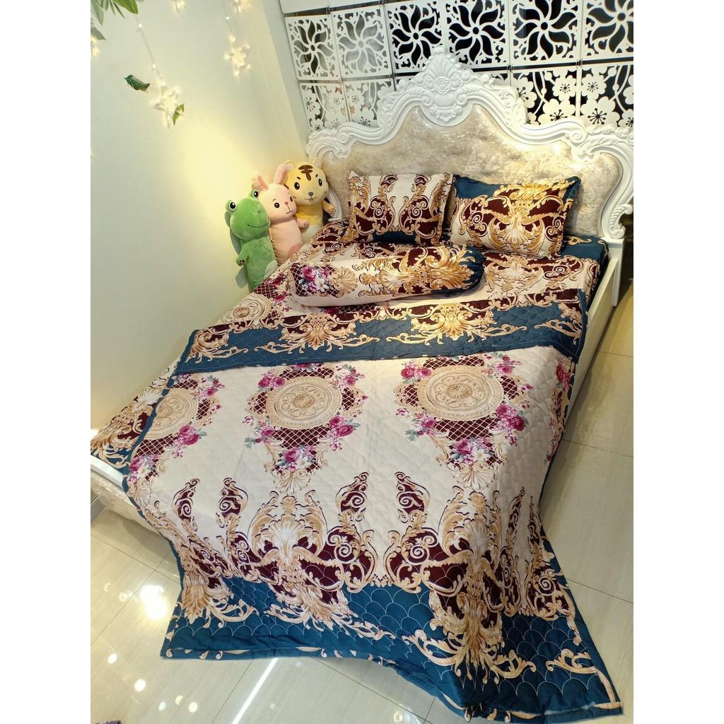 Bộ Hè 5 Món Chăn Ga Gối Và Ôm 2m2