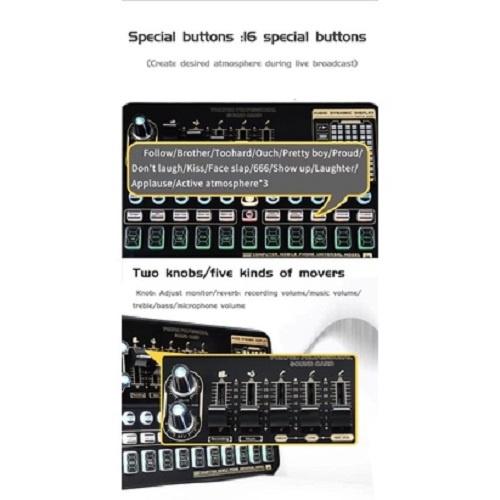 Bộ điều chỉnh âm thanh chuyên nghiệp hỗ trợ LiveStream Streamer Karaoke AUDIO Soundcard Pro