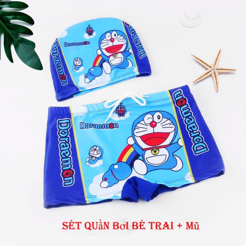 Sét Quần Bơi Cho Trẻ Em Bé Trai Kèm Mũ